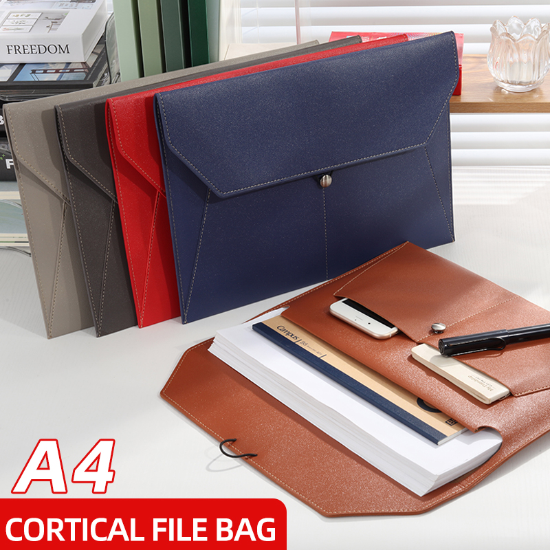 Leather Work Folder - A4 비즈니스 가죽 파일 가방 사무실