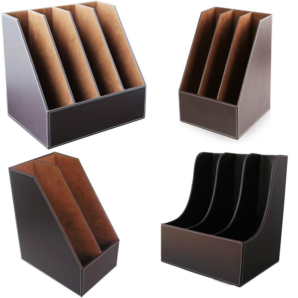 Leather Work Folder - XRHYY 수직 데스크탑 파일 폴더 오거나이저