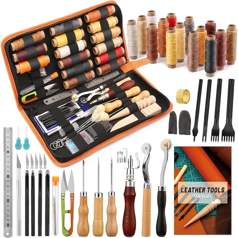 Beginner Leatherwork Kit - 가죽 공예 도구 세트, 실용적인 가죽