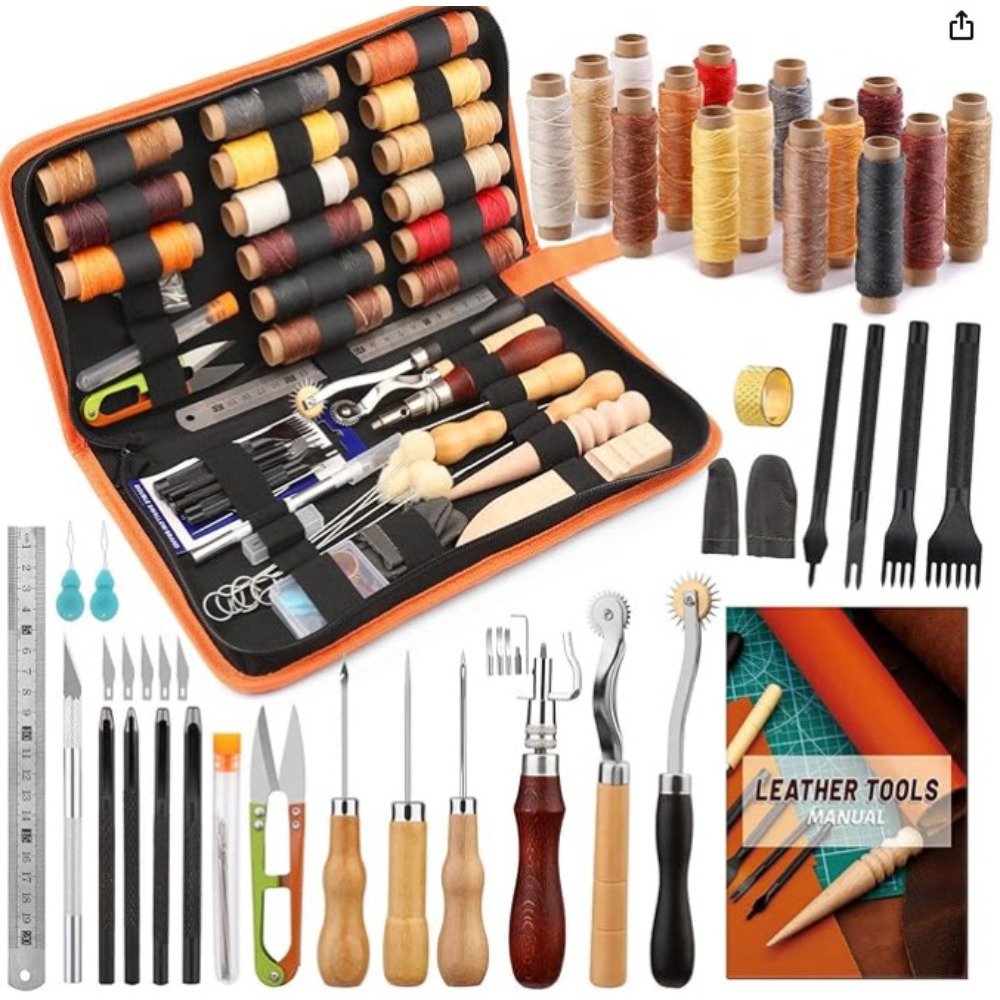 Beginner Leatherwork Kit - 가죽 작업 도구 실용적인 가죽 공예