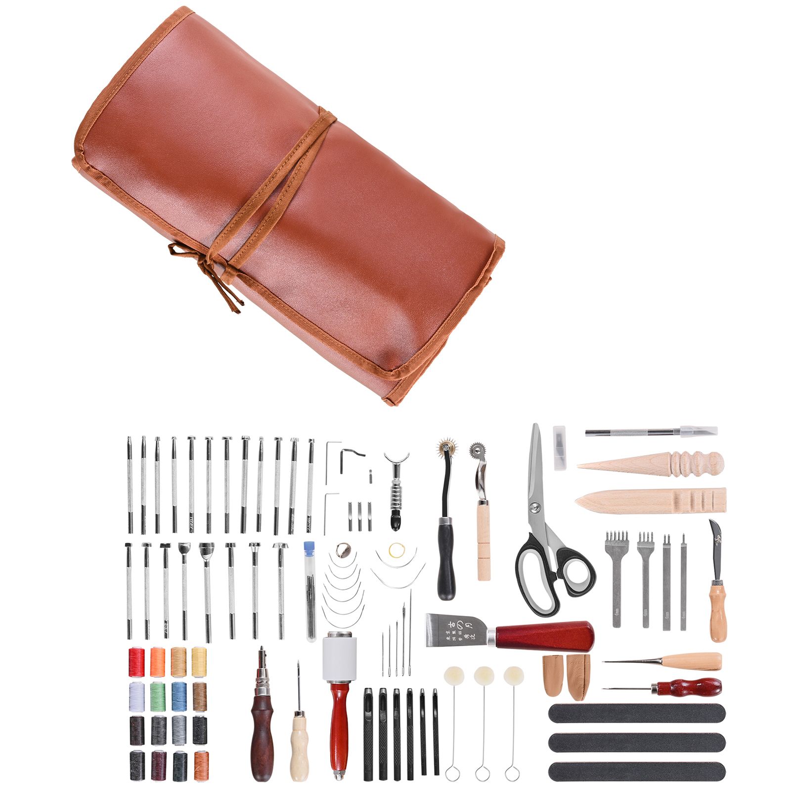 Beginner Leatherwork Kit - 가죽 공예 도구 세트, 92종 가죽