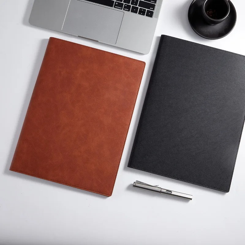 블랙 A4 컨퍼런스 가죽 포트폴리오 폴더 마그네틱 클립 - Leather Work Folder 리뷰 및 가격