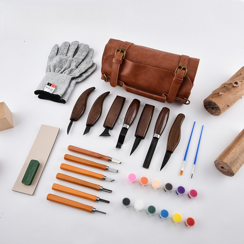 목각 키트 디럭스 수제 조각 칼 세트 대형 PU 가죽  - Beginner Leatherwork Kit 리뷰 및 가격