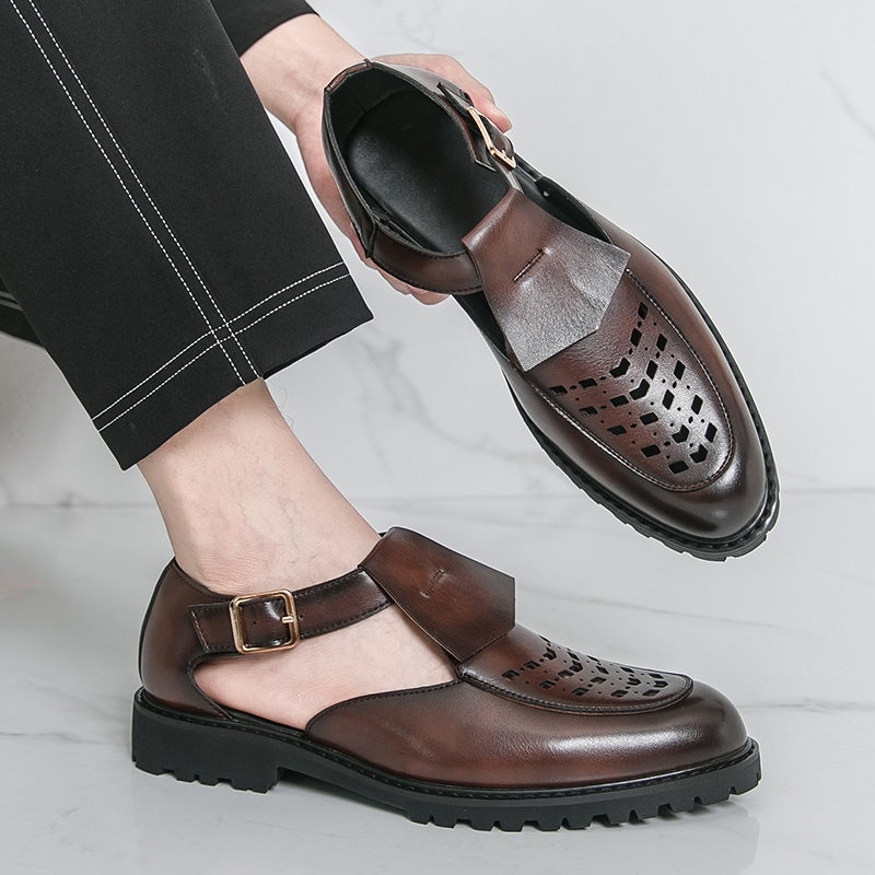 남성 비즈니스 여름 가죽 샌들 신사용 고품질 영국 레트 - Leather Work Dress 리뷰 및 가격