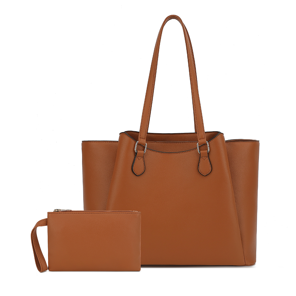 여성용 토트백, 파우치가 있는 대형 PU 가죽 숄더 핸 - Leather Works 리뷰 및 가격