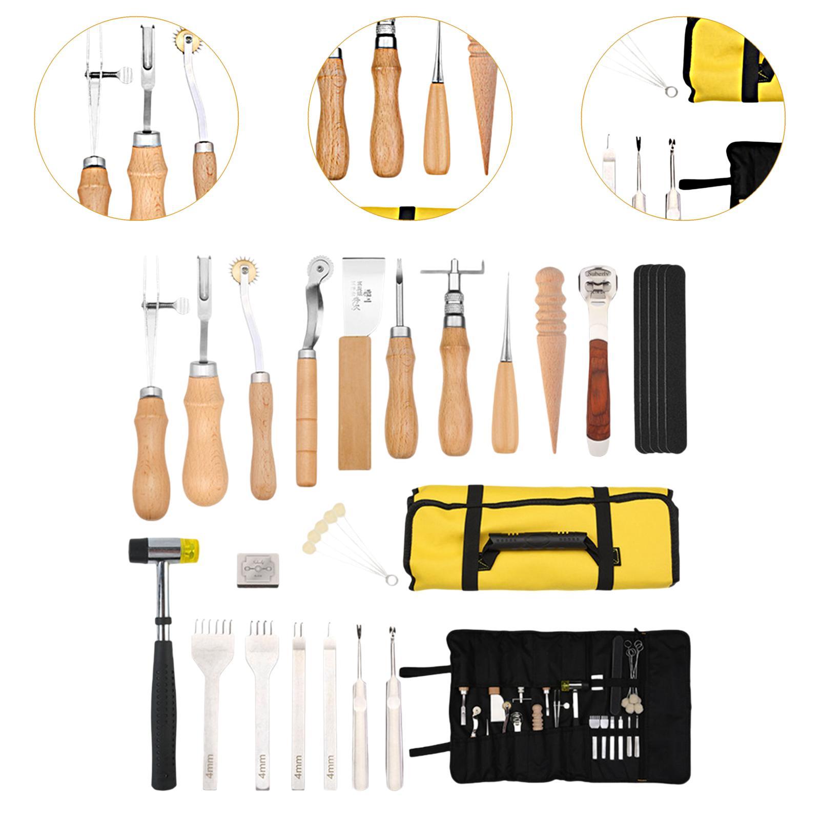 29종 PU 가죽 공예 키트, 그루버 펀치, DIY 바 - Beginner Leatherwork Kit 리뷰 및 가격