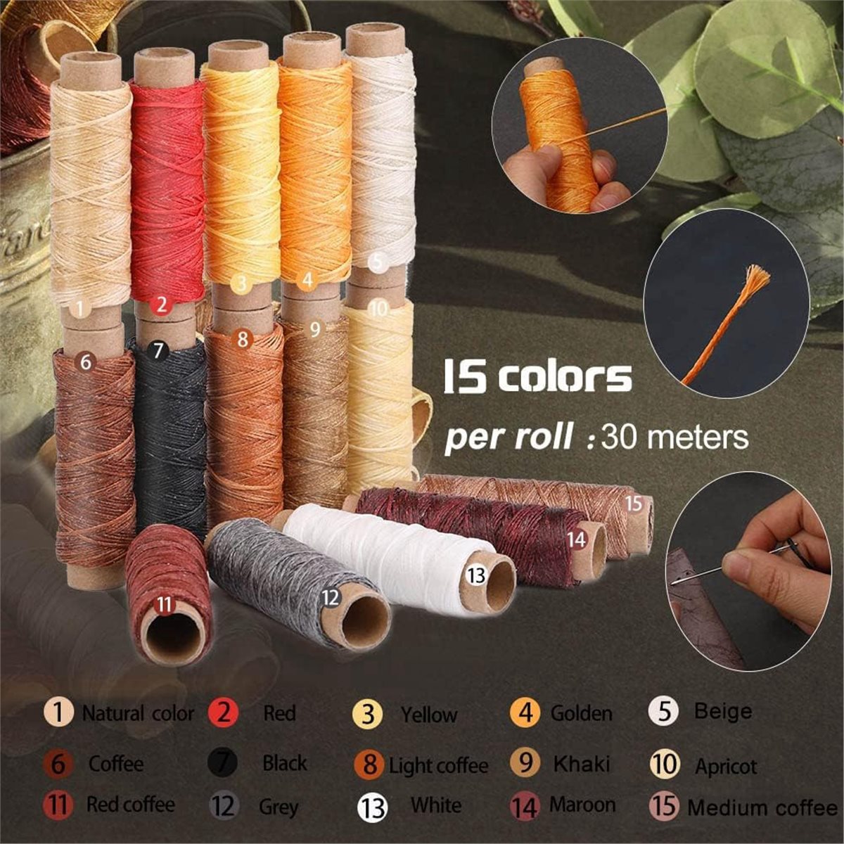 66종 가죽 공예 도구 세트 (왁스칠한 실, 그루버,  - Beginner Leatherwork Kit 리뷰 및 가격