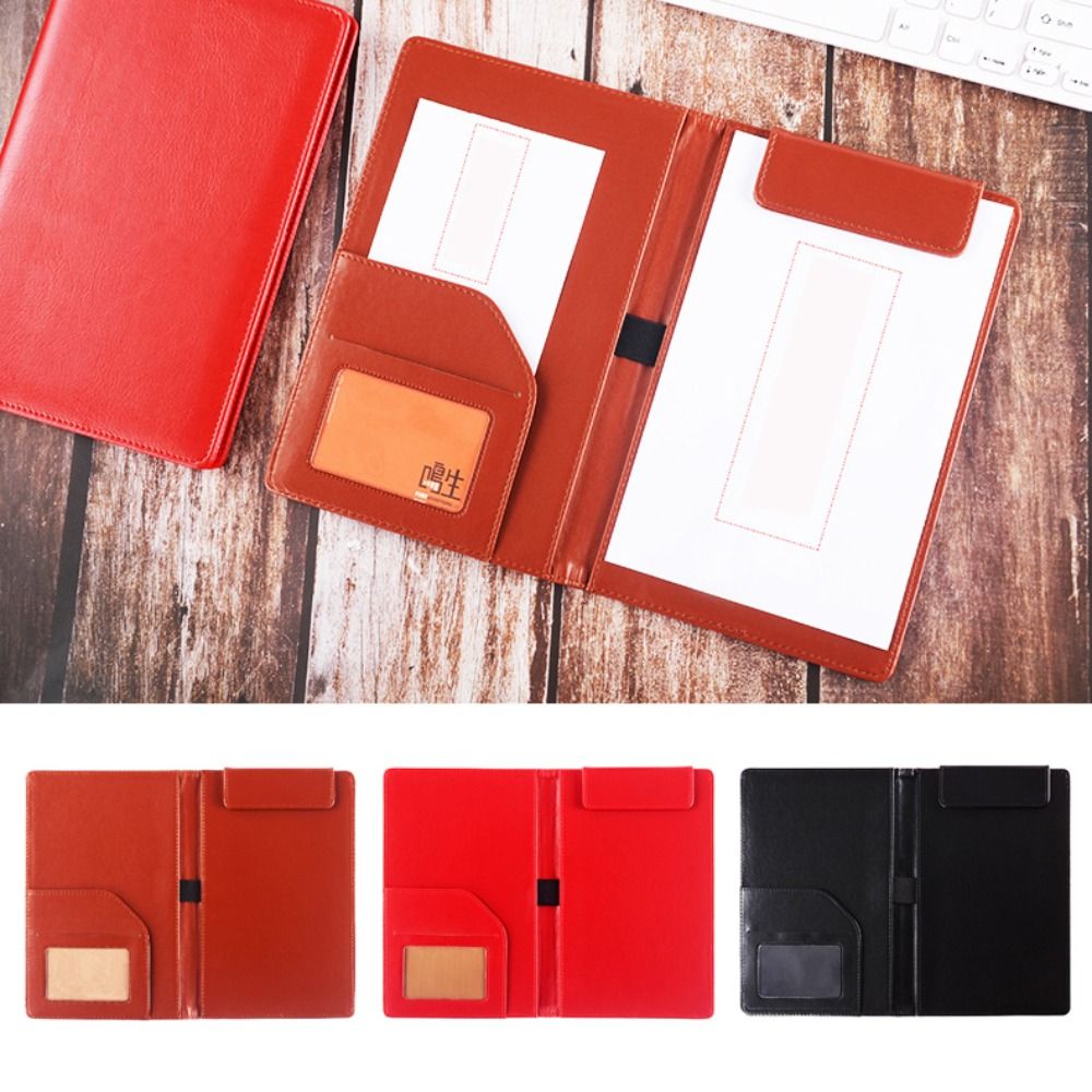 PU 가죽 A5 파일 폴더 카드 슬롯과 탄성 펜 홀더  - Leather Work Folder 리뷰 및 가격