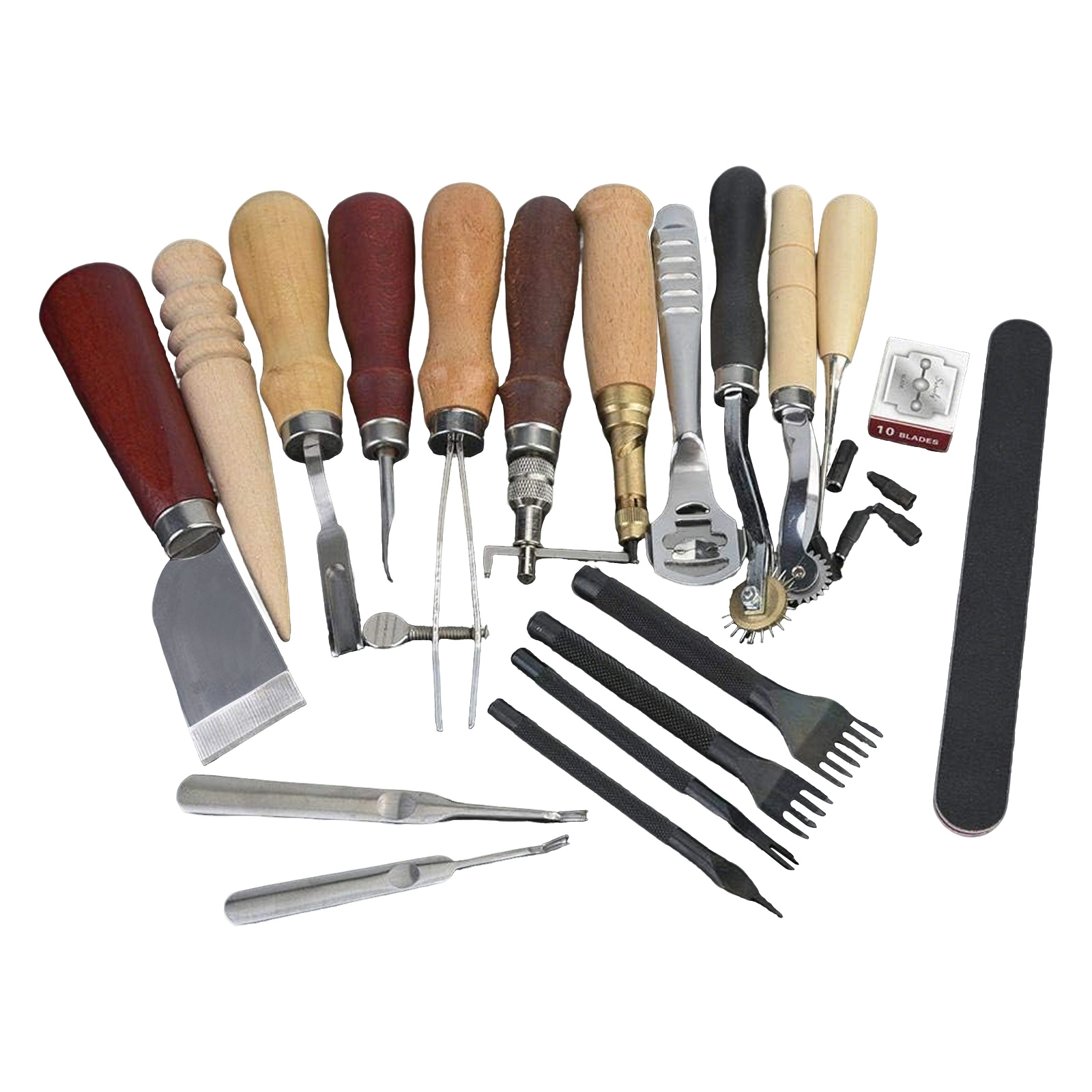 가죽 공예 도구 세트, 19종 가죽 공예 키트 (바느질 - Beginner Leatherwork Kit 리뷰 및 가격