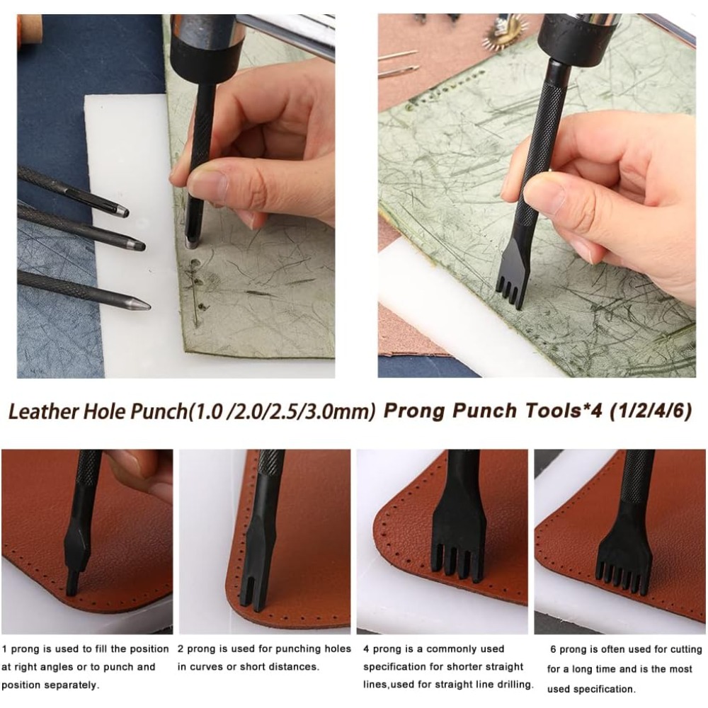 가죽 작업 도구 실용적인 가죽 공예 키트 (왁스 처리된 - Beginner Leatherwork Kit 리뷰 및 가격