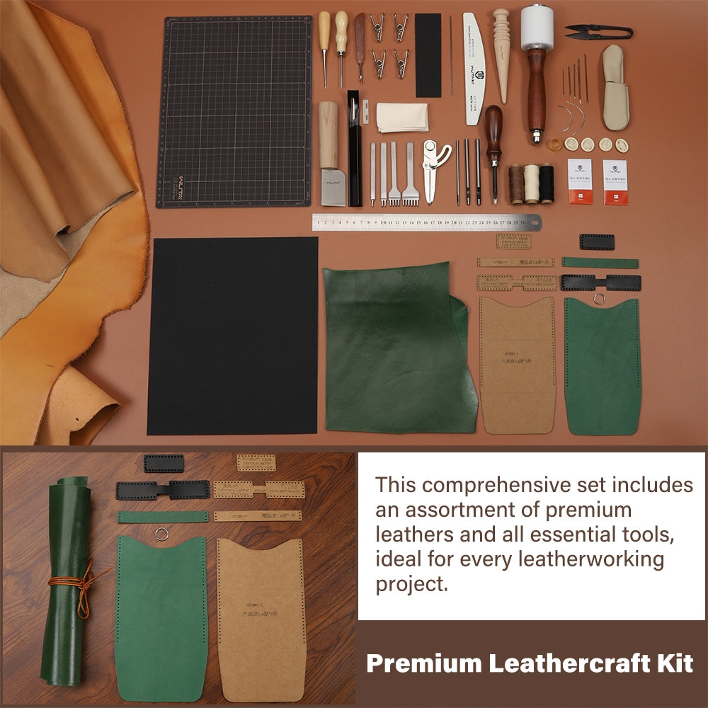 WUTA 74개 가죽 공구 세트 초보자 전문가 재봉 펀 - Beginner Leatherwork Kit 리뷰 및 가격