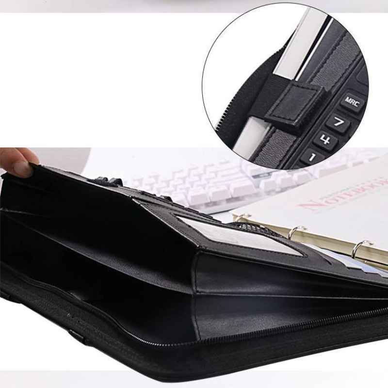1Pc A4 PU 가죽 지퍼 파일 폴더 가방 문서 홀더 - Leather Work Folder 리뷰 및 가격