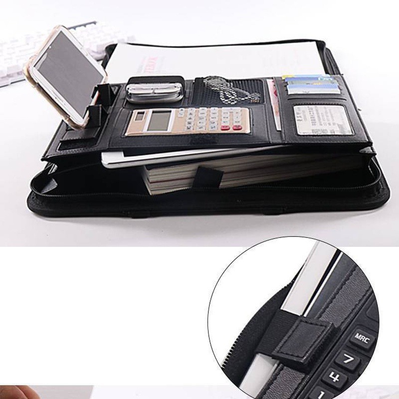 1Pc A4 PU 가죽 지퍼 파일 폴더 가방 문서 홀더 - Leather Work Folder 리뷰 및 가격