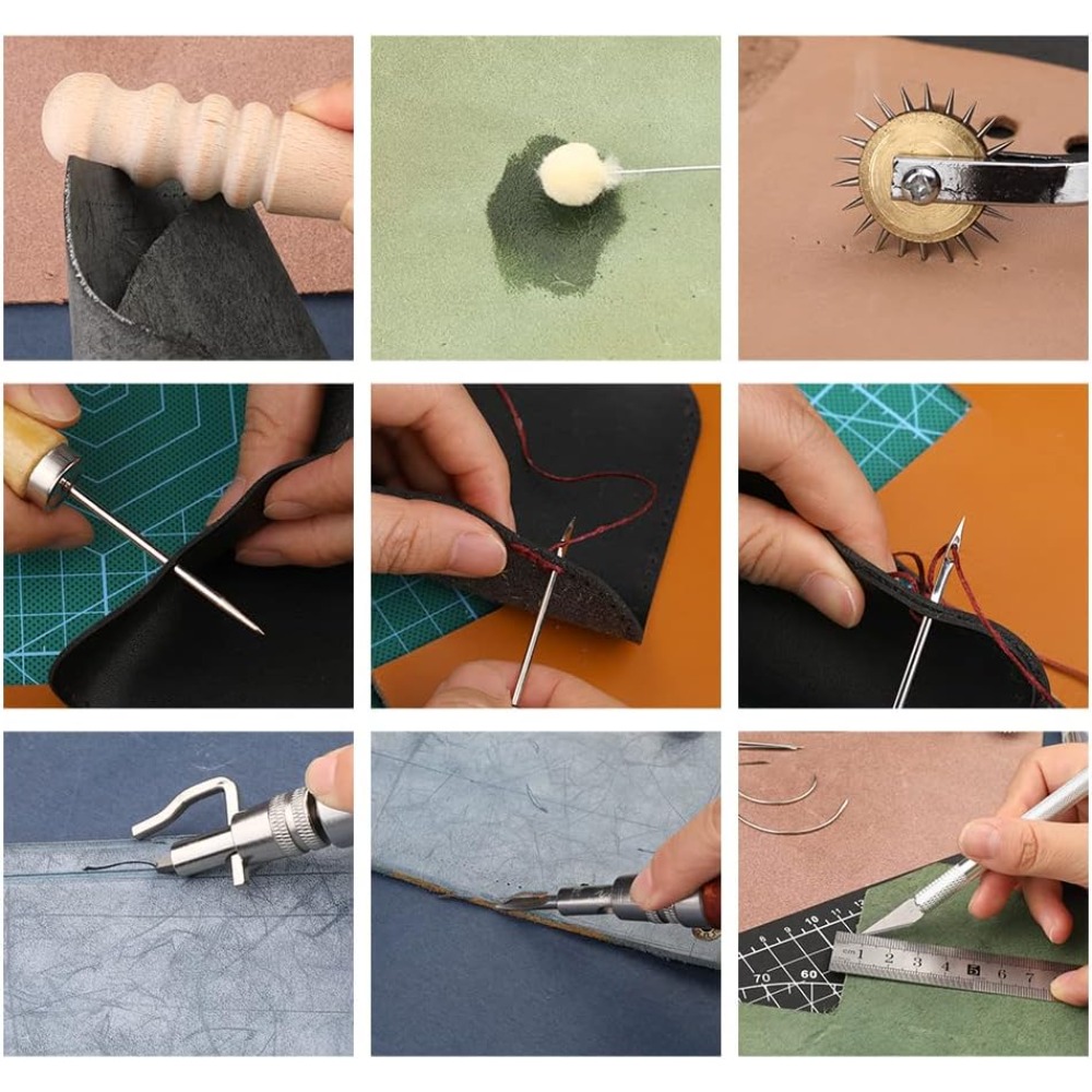 가죽 공예 도구 세트, 초보자 및 성인용 선반코팅 실, - Beginner Leatherwork Kit 리뷰 및 가격